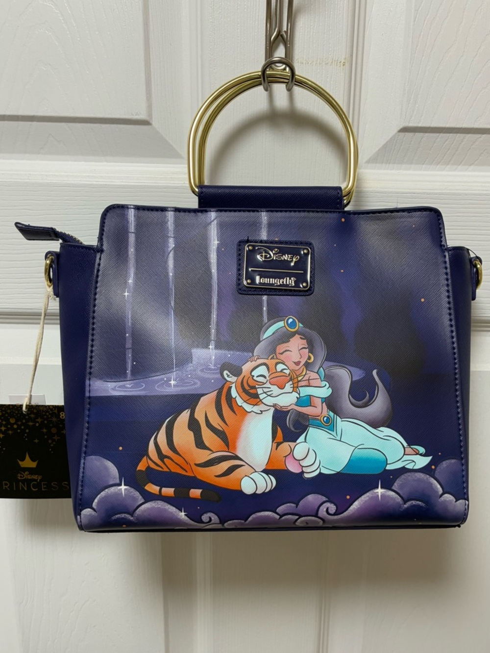 NWT!! Loungefly Disney Princess Jasmine w/ Rajah, Castle, Abu and Genie Satchel - Picture 15 of 16